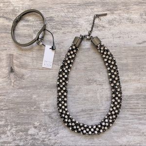WHBM Swarovski Bracelet & Kenneth Cole Necklace